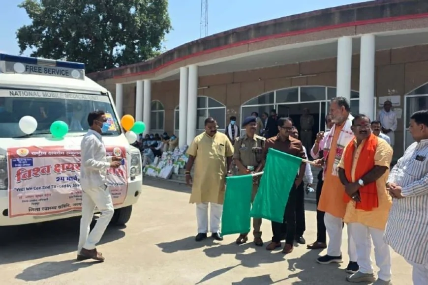 निक्षय वाहन को दिखाई हरी झंडी, बांटे गए पोषण पोटली