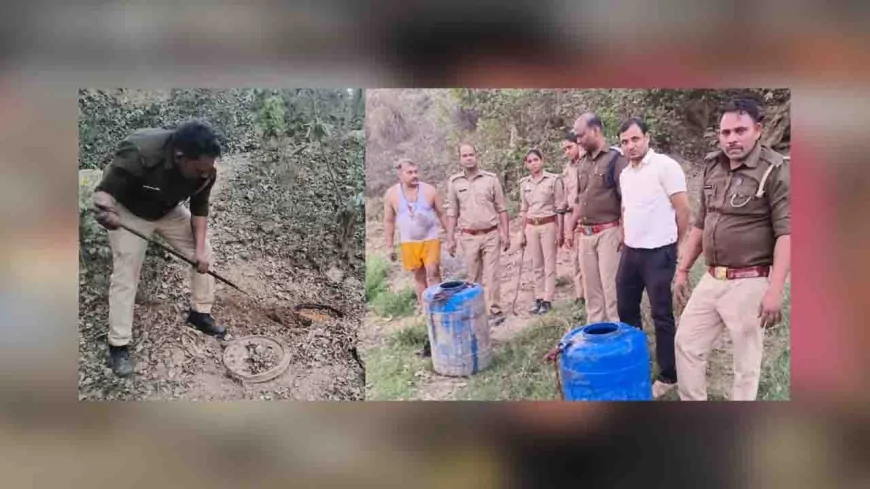 आबकारी टीम ने दी दबिश, आठ कुंतल लहन कराया नष्ट