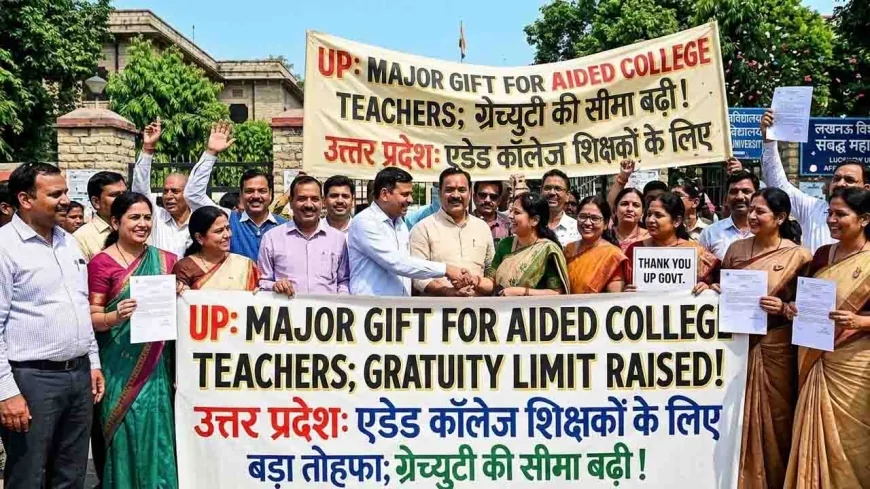 एडेड कॉलेज शिक्षकों को बड़ा तोहफा, ग्रेच्युटी सीमा 20 लाख से बढ़ाकर 25 लाख
