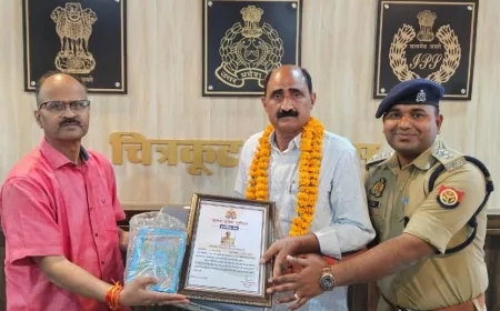 सेवानिवृत्त चार पुलिस कर्मियों को दी गयी भावभीनी विदाई