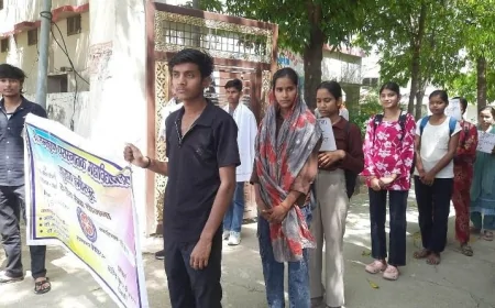 कुरारा के श्री राम कृष्ण पीजी कॉलेज में नारी शक्ति वंदन अधिनियम पर जागरूकता पदयात्रा