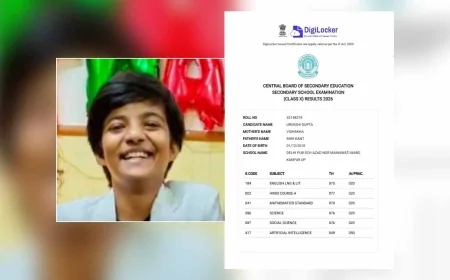 पूर्व चेयरमैन की पुत्री ने सीबीएसई हाईस्कूल में लहराया परचम, 96.60% अंक हासिल