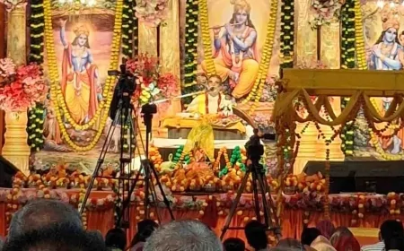 श्रीमद्भागवत कथा का श्रद्धा-भक्ति के साथ समापन, गोवर्धन लीला का हुआ भावपूर्ण वर्णन