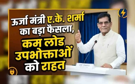 ऊर्जा मंत्री ए.के. शर्मा का बड़ा फैसला, कम लोड उपभोक्ताओं को राहत