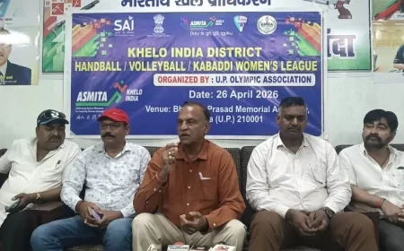 अस्मिता खेलो इंडिया के तहत बाँदा में महिला खेल प्रतियोगिताएँ 26 अप्रैल को 24 टीमों की सहभागिता, खिलाड़ियों में उत्साह