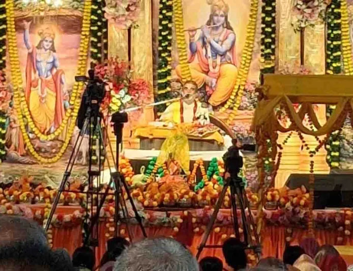 श्रीमद्भागवत कथा का श्रद्धा-भक्ति के साथ समापन, गोवर्धन लीला का हुआ भावपूर्ण वर्णन