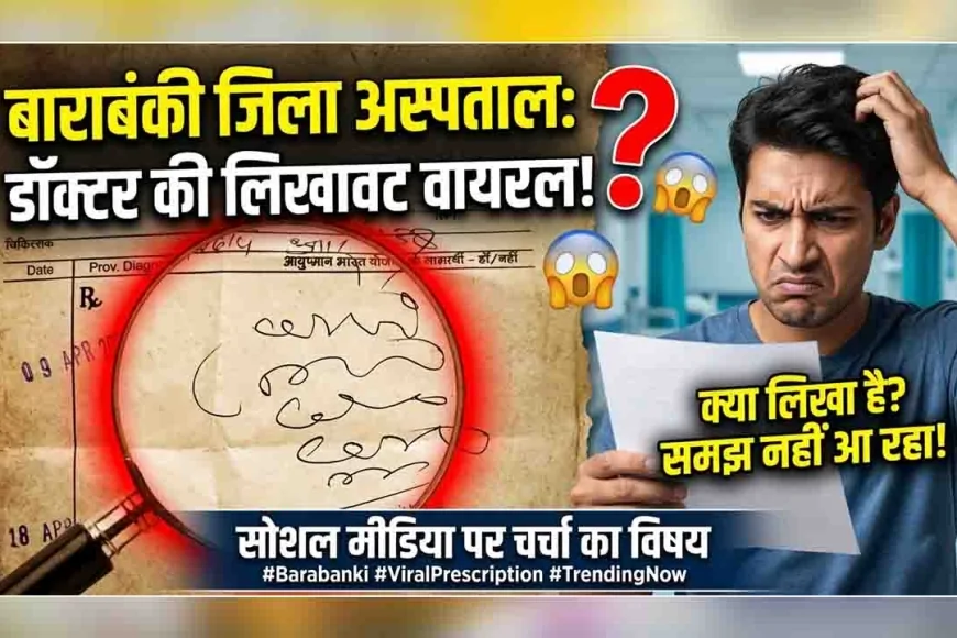 बाराबंकी जिला अस्पताल का पर्चा वायरल, डॉक्टर की लिखावट बनी चर्चा का विषय