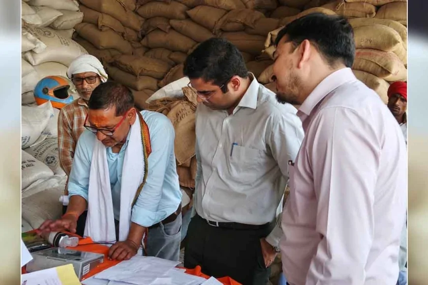 गेहूं खरीद व्यवस्था पर डीएम सख्त, मंडी के क्रय केंद्रों का औचक निरीक्षण
