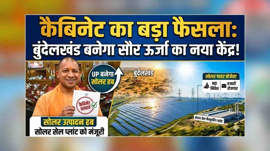 कैबिनेट का बड़ा फैसला : बुंदेलखंड बनेगा सौर ऊर्जा का नया केंद्र, यूपी सौर उत्पादन का हब बनने की राह पर