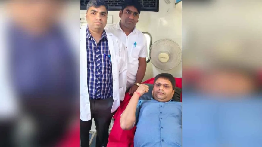 डॉ. भीमराव अम्बेडकर की जयंती पर लगाया रक्तदान शिविर