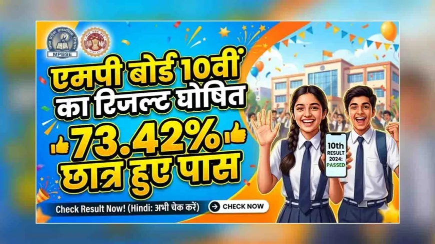 एमपी बोर्ड 10वीं का रिजल्ट घोषित, 73.42% छात्र हुए पास