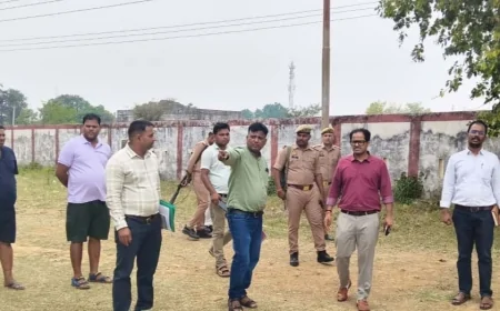 डीएम ने निरीक्षण कर स्पोर्टस स्टेडियम की देखी व्यवस्था