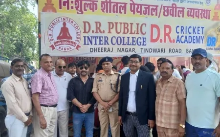 भीषण गर्मी में आमजन को राहत, जजी चौराहे पर लगा निःशुल्क शीतल पेयजल एवं छबील शिविर