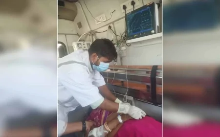 चलती बाइक से गिरकर बाइक पर सवार युवती गम्भीर रूप से घायल, डॉक्टर ने किया रेफर