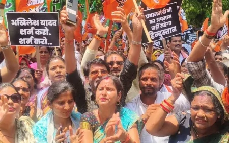 प्रधानमंत्री पर टिप्पणी को लेकर भाजपा महिला मोर्चा का जोरदार प्रदर्शन