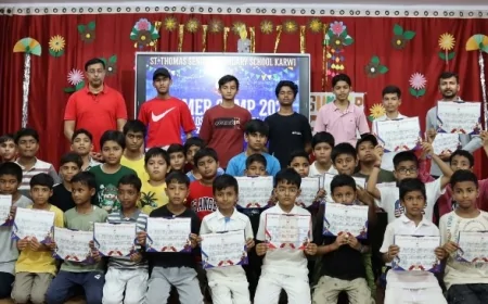 समर कैंप में बच्चों ने सीखे खेल और कला के गुर