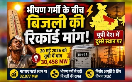 भीषण गर्मी के बीच बिजली की रिकॉर्ड मांग, यूपी देश में दूसरे स्थान पर