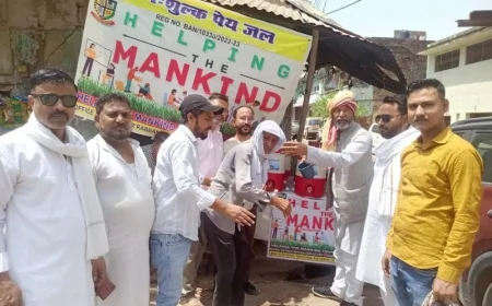 भीषण गर्मी में राहत का सहारा बना नि:शुल्क प्याऊ, हेल्पिंग द मैनकाइंड फाउंडेशन की पहल