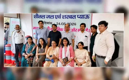 भीषण गर्मी में राहत का सहारा बनी कलेक्ट्रेट की छबील सेवा, 24वें दिन मेडिकल एसोसिएशन ने बांटा जलजीरा, शरबत और पेठा