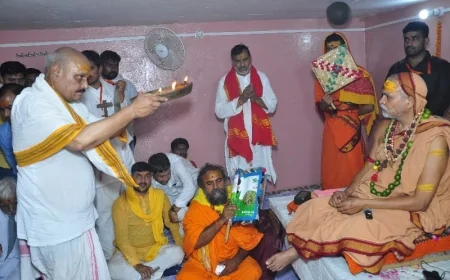 81 दिवसीय गविष्टि यात्रा के तहत बांदा पहुंचे जगद्गुरु शंकराचार्य