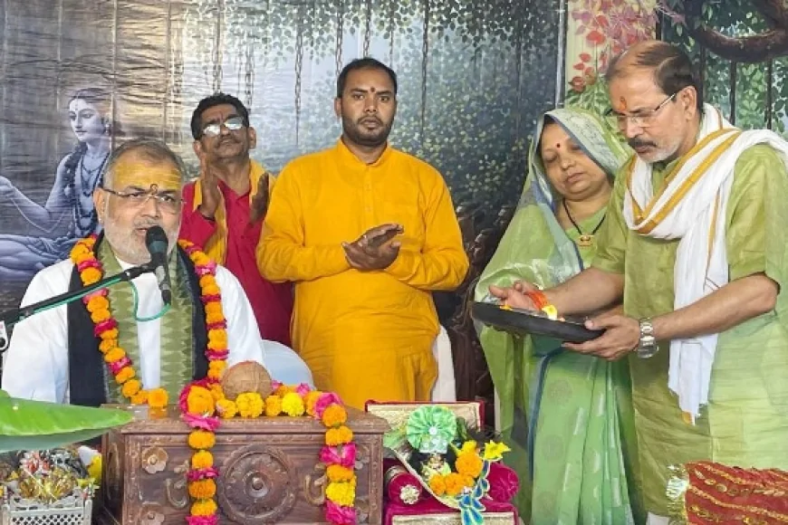 कथा व्यास महेंद्र शास्त्री ने पूतना वध, माखन चोरी की सुनाई कथा