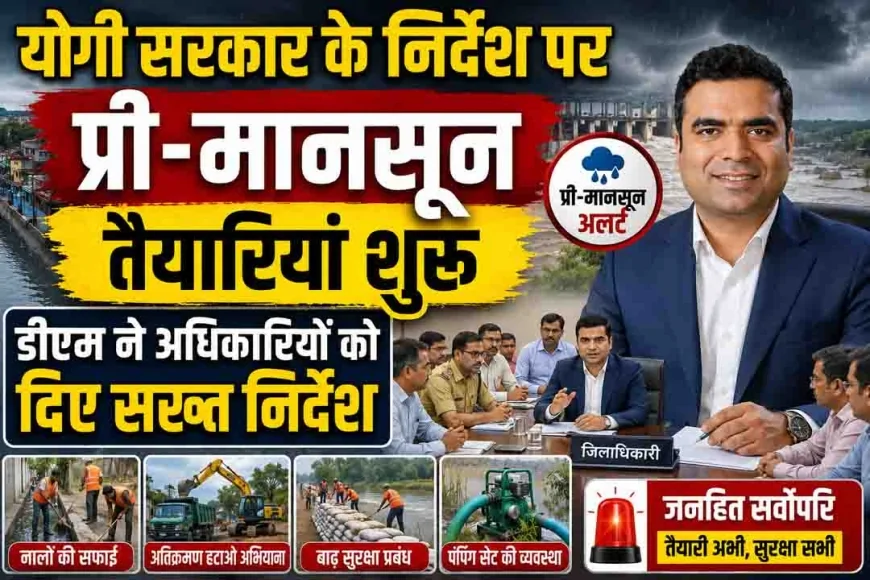 योगी सरकार के निर्देश पर प्री-मानसून तैयारियां शुरू, डीएम ने अधिकारियों को दिए सख्त निर्देश