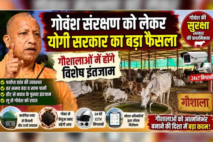 बाँदा : गोवंश संरक्षण को लेकर योगी सरकार का बड़ा फैसला, गौशालाओं में होंगे विशेष इंतजाम