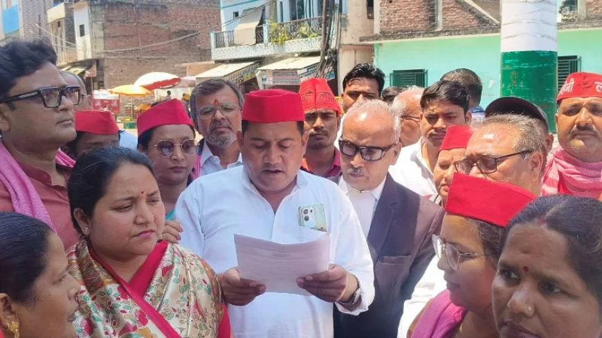 बांदा में सपा का जोरदार प्रदर्शन, महंगाई-बेरोजगारी पर सरकार को घेरा