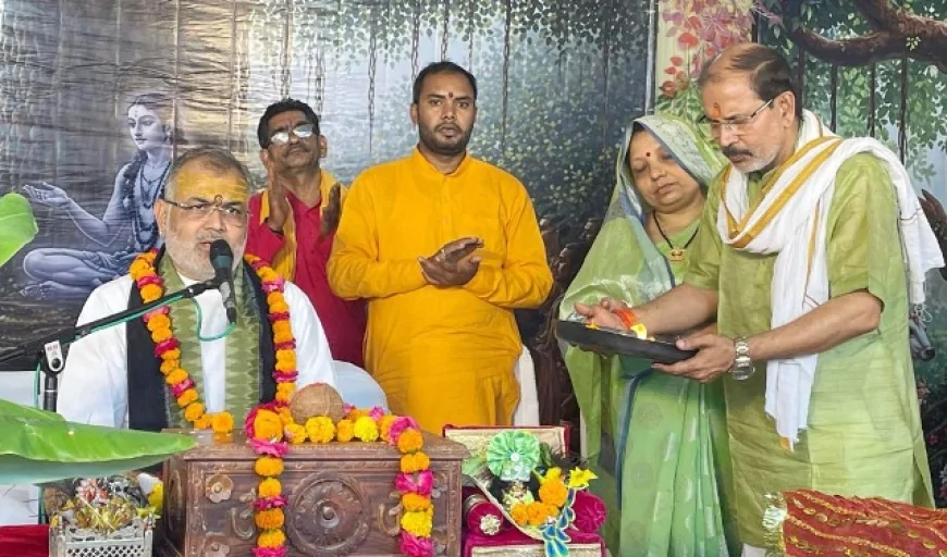 कथा व्यास महेंद्र शास्त्री ने पूतना वध, माखन चोरी की सुनाई कथा