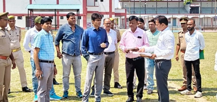 स्पोर्ट्स स्टेडियम का सचिव ने किया निरीक्षण