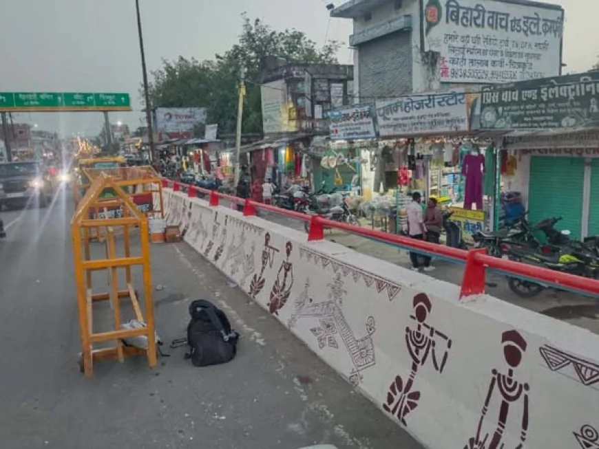 फ्लाईओवर पर उकेरी गई आकर्षक थीम बेस्ड पेंटिंग्स