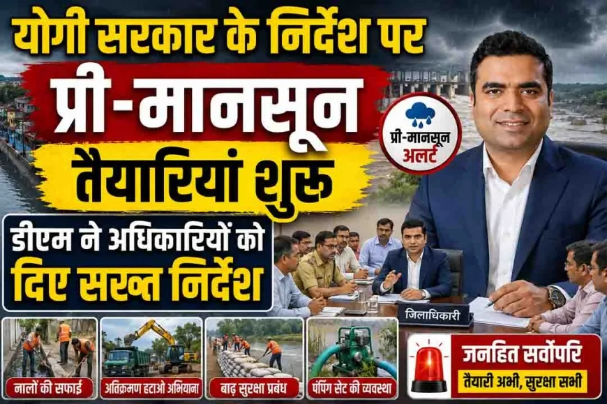 योगी सरकार के निर्देश पर प्री-मानसून तैयारियां शुरू, डीएम ने अधिकारियों को दिए सख्त निर्देश