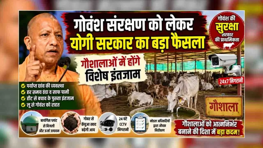 बाँदा : गोवंश संरक्षण को लेकर योगी सरकार का बड़ा फैसला, गौशालाओं में होंगे विशेष इंतजाम