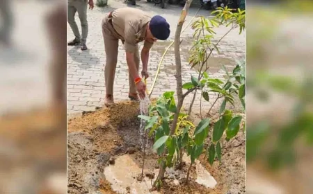 पौधरोपण कर एसपी ने पर्यावरण संरक्षण का दिलाया संकल्प