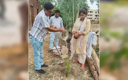 बाल संरक्षण विभाग ने रोपे पौधे
