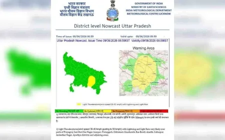 यूपी में फिर मौसम का अलर्ट : कई जिलों में गरज-चमक के साथ बारिश की चेतावनी