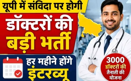 यूपी में संविदा पर होगी डॉक्टरों की बड़ी भर्ती, हर महीने होंगे इंटरव्यू