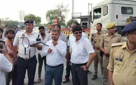 बांदा में परिवहन विभाग का बड़ा अभियान, 535 वाहनों के चालान, 5 वाहन सीज