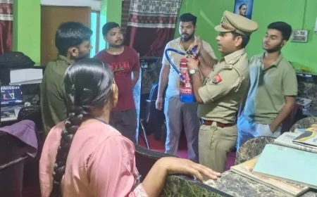 कोचिंग सेंटरों में अग्नि सुरक्षा के मानको का किया निरीक्षण