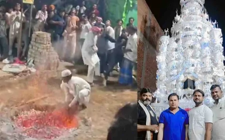 मातमी धुन के बीच कर्बला में सुपुर्द-ए-खाक किए गए ताजिया