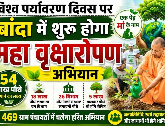 विश्व पर्यावरण दिवस पर बांदा में होगा ऐतिहासिक वृक्षारोपण महाभियान, 54 लाख पौधे लगाने का लक्ष्य