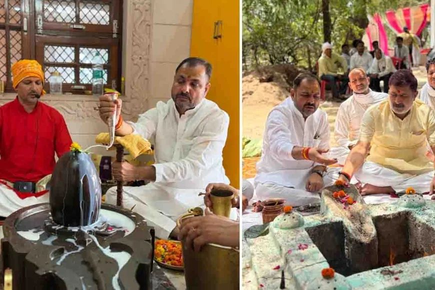 प्रधानमंत्री नरेंद्र मोदी के 12 वर्ष पूर्ण होने पर बांदा में हुए धार्मिक आयोजन, विधायक प्रकाश द्विवेदी ने किया रुद्राभिषेक