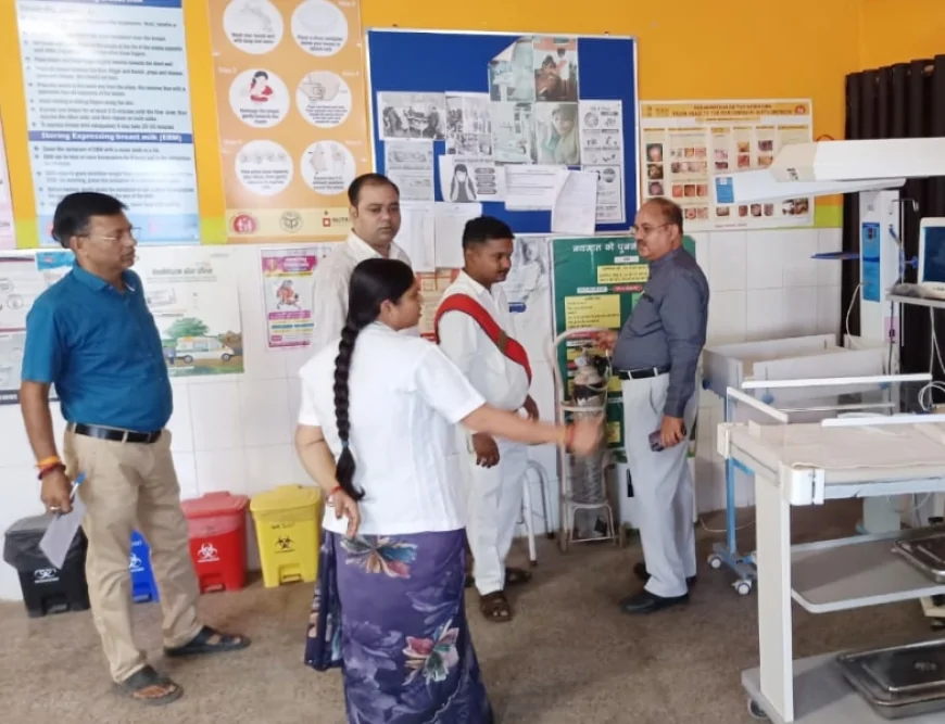 सीएमओ ने सीएचसी का किया औचक निरीक्षण
