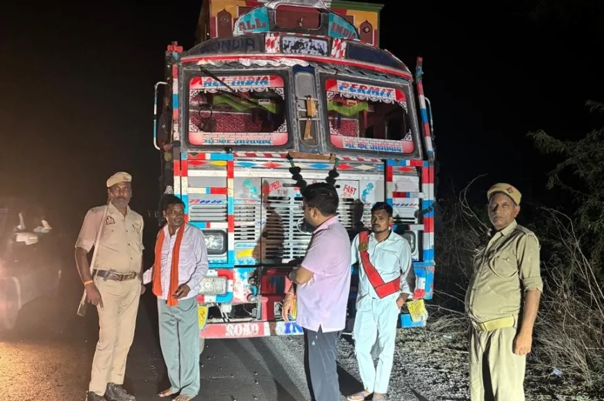 रात में चला खनन के खिलाफ अभियान, चार ट्रक सीज, लोकेशन बताने वाले दो संदिग्ध भी पकड़े गए