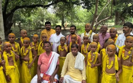 22 बटुकों का हुआ यज्ञोपवीत संस्कार