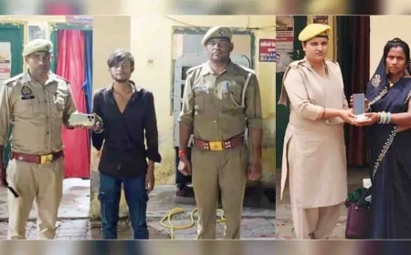 यात्रियों के खोए मोबाइल बरामद कर किया सुपुर्द