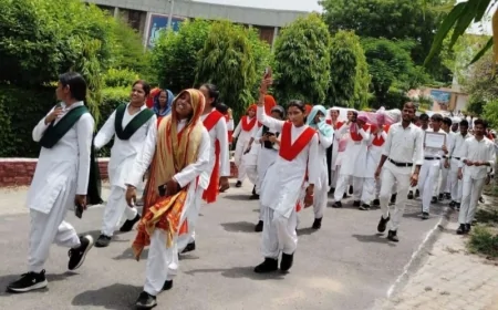 ग्रामोदय यूनिवर्सिटी में निकली नशा मुक्ति जागरूकता रैली
