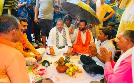 बांदा में करोड़ों की विकास परियोजनाओं का शिलान्यास, सदर विधायक और नगर पालिका अध्यक्ष ने किया भूमि पूजन