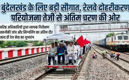 खैराड़ा-मानिकपुर रेलवे दोहरीकरण प्रोजेक्ट ने पकड़ी रफ्तार, CRS व DRM ने किया संयुक्त निरीक्षण
