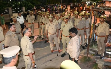 पैदल गश्त कर एसपी ने सुरक्षा का लिया जायजा